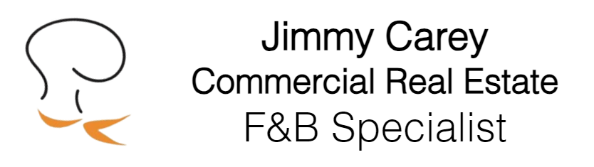 Chef hat and orange neckerchief logo for Jimmy Carey Commercial Real Estate Commercial Real Estate specializing in Client & Broker connection.