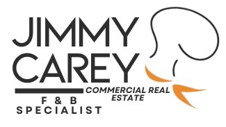 Jimmy Carey Commercial Real Estate team official logo with a chef hat and bright orange neckerchief