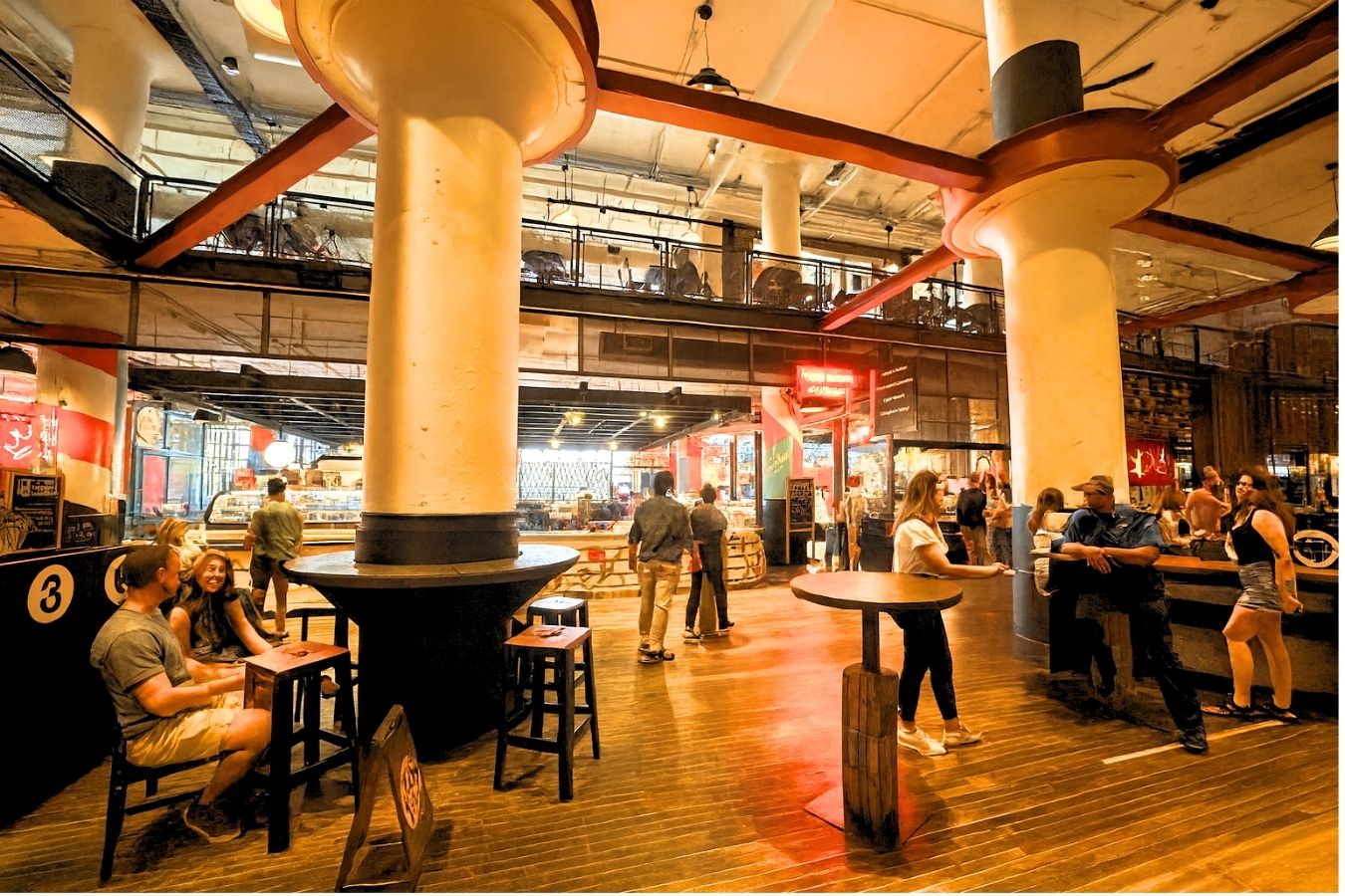 Interior of Ponce City Market Food Hall with High Foot Traffic and Dining Ambience – Jimmy Carey Commercial Real Estate